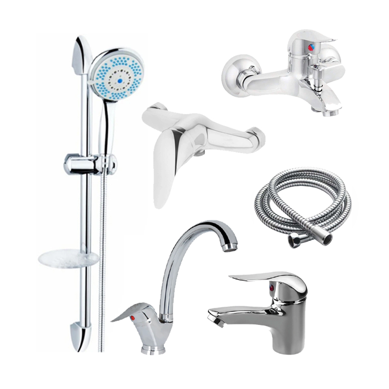 ست شیرآلات ایران گروه مدل نگین کد 208005 مجموعه 6 عددی